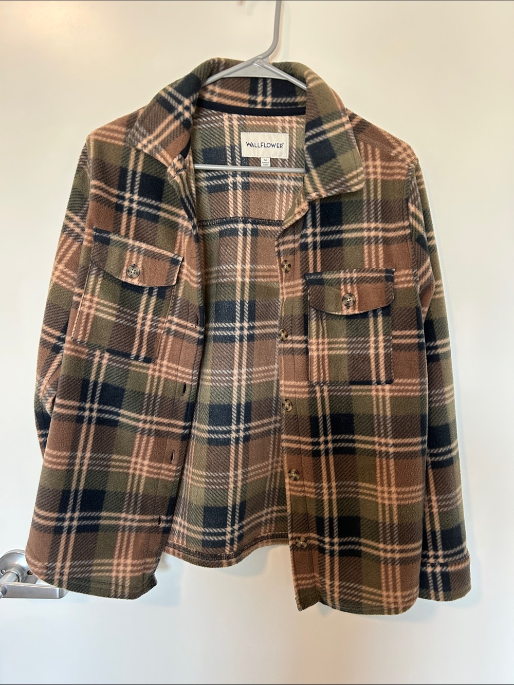 Wallflower Plaid top- Brown & Green